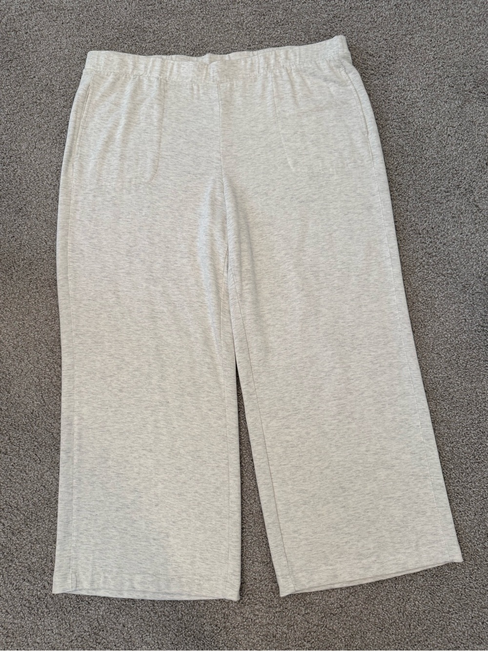 Soma Wknd Light Heather Gray Wide Leg Knit Lounge Pants XXL